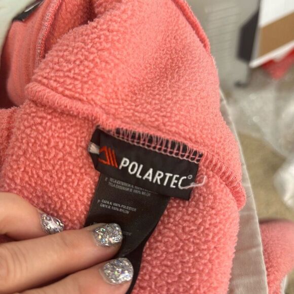 The North Face Denali Girls Full Zip Jacket size XL Gray Pink - Picture 10 of 13